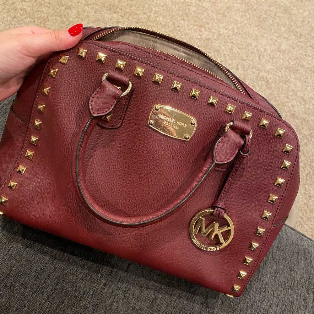 Michael Kors Purse, wine color, like new.
